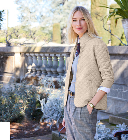 Brooks Brothers® Women’s Diamond Quilt Full-Zip